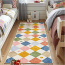 jinchan 2x6 Runner Rug Kids Hallway Washable Rug Indoor Soft Non Slip Modern Diamond Carpet for Nursery Room Bedroom Kitchen Laundry Room Circus on Cream by CozyNest Decor