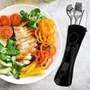 7 Pieces Bariatric Eating Portion Control Flatware Bariatric Management Silverware Serving Spoons Forks Knives Stainless Steel Weight Loss Utensils with Fabric Storage Bag by CozyNest Decor
