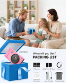 T TAKMLY Digital Camera 5K, Autofocus 16x Zoom 72MP Point and Shoot Cameras Compact Portable with Flash for Kids Boys Girls Teens Students, Anti Shake 2.8'' Screen, 64GB Card Include, Pink by TinyTreasures Baby Boutique