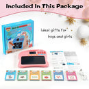 Kids Educational Learning Toys with Math Games,Talking Flash Cards and Writing Drawing Tablet, Speech Therapy Autism Sensory Toys Gifts for Toddler Preschool Activities Boys Girls Ages 3-10 (Pink) by TinyTreasures Baby Boutique