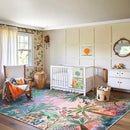 LIVEBOX Jungle Rug 9 x 12 Rug Purple Room Rugs for Bedroom, Soft Washable Area Rugs 9x12 Living Room, Modern Stain Resistant Floor Carpet Play Rugs for Kids Playroom Dining by CozyNest Decor