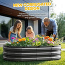 KING BIRD Raised Garden Bed Kit 2025 Upgraded 10-Minute Assembly Galvanized Planter Garden Box Outdoor for Gardening, Vegetables, Flowers, 47x24x12 in, Dark Grey 2PCS by GreenHaven Gardens