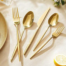 KINGSTONE Silverware Set, 40-Piece Flatware Set Cutlery Set Premium 18/10 Stainless Steel, Tableware Include Forks Knives Spoons for Home Kitchen Restaurant Wedding, Dishwasher Safe, Gold by CozyNest Decor