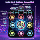 Dance Mat, 2025 Light Up 8-Button Dance Pad with Wireless Bluetooth, Upgraded Flowing Light Control System with Stands, Kids Toys Music Games Birthday for 3-12 Year Old Boys Girls by TinyTreasures Baby Boutique