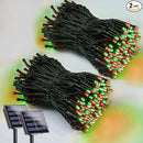 2 Pack 200 LED Solar Christmas Lights Outdoor Waterproof, Solar String Lights for Outside, Solar Outdoor String Light with 8 Lighting Modes for Xmas Tree Wedding Party Yard Decorations (Red and Green) by GreenHaven Gardens
