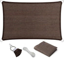 Eden's Decor Straight Flat-Edged Sun Shade Sail Rectangular 5' x 13' Brown UV-Blocking Outdoor Canopy Fabric Cloth Awning for Pergola Patio Garden Backyard Custom Size by GreenHaven Gardens