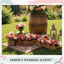 Dandat 5 Set Wood Boxes for Centerpieces Rectangle Wooden Planter Box Rustic Wood Planter with Removable Plastic Liner Floral Foam Blocks for Centerpieces Home Wedding Garden Decor (12x4 Inch) by GreenHaven Gardens