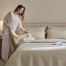 MarCielo 3-Piece 100% Cotton Oversized Bedspread Lightweight Quilt Coverlet Embroidery Farmhouse Bedding Set (TG Yellowish Beige, Oversized Queen (100"x106")) by CozyNest Decor