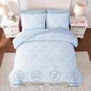 Full Size Comforter Sets with Sheets for Girls-7 Pieces Full Size Bedding Sets with Light Blue Comforter, Sheets, Pillowcases & Shams for Kids (Light Blue Diamond, 76" X 86") by TinyTreasures Baby Boutique