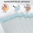 4-Piece Blue Medium Durable Organic Cotton Mesh Laundry Bags with Sturdy Zippers and Breathable Mesh are Delicate Laundry Bags for Underwear, Clothes, Pants and Socks by TinyTreasures Baby Boutique