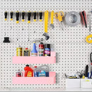 Magnetic Spice Rack Organizer for Fridge Seasoning Organizer for Kitchen Storage With Screw Magnetic Shelf for Oven, RV,Garage,Bathroom (Pink, 4pack) by CozyNest Decor