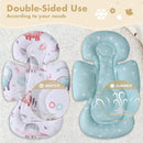 Infant Car Seat Insert, 2-in-1 Head & Body Carseat Support for Baby Newborn Toddler with Strap Covers, Reversible Ultra-Soft Cushion for Baby Carseat, Stroller, Swing & Bouncer by TinyTreasures Baby Boutique