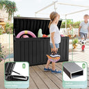 DRATO 80 Gallon Large Deck Box, Outdoor Storage Box for Patio Furniture, Patio Cushions, Gardening Tools, Pool Supplies 480lbs Weight Capacity,Waterproof Resin Storage Boxes by CozyNest Decor