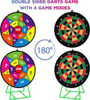 Large Dart Board for Kids, Kids Double-Sided Dart Board with Sticky Balls and Darts, Indoor/Outdoor Sport Fun Party Play Game Toys, Gifts for 3 4 5 6 7 8 9 10 11 12 Year Old Boys Girls by TinyTreasures Baby Boutique