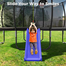 Plastic Trampoline Slide for 8-16FT, Heavy Duty Outdoor Slide for Trampoline, Safe Trampoline Ladder for Kids 6+, 220 LBs Capacity, Blue by TinyTreasures Baby Boutique