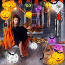 48 Pieces Halloween Decorations Paper Lanterns Pumpkin Skeleton Paper Lanterns 3D Bat Wall Stickers Spider Wall Hanging for Halloween Party Garden Bedroom Cobwebs Indoor Outdoor, 12 Inch and 8 Inch by GreenHaven Gardens
