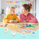 Montessori Learning Toys for Toddlers 3 4 5 years, Finger Counting Number Blocks and Clock Wooden Toys for Kids, Educational Math manipulatives Toys, Preschool Wood Homeschool Educational Math Toy. by TinyTreasures Baby Boutique