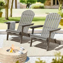 Idzo Outdoor Adirondack Chair Set of 2, Pre-Assembled Backrest, Patio Furniture Set, Outdoor Furniture for Garden, Porch, Deck, Firepit by CozyNest Decor