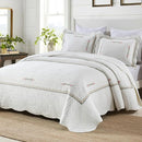 MarCielo 3-Piece 100% Cotton Oversized Bedspread Lightweight Quilt Coverlet Embroidery Farmhouse Bedding Set (Sakura White, Oversized King (118"x106")) by CozyNest Decor