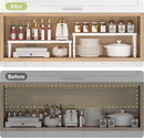 Expandable Cabinet Organizer Shelf With Adjustable Height, Stackable Kitchen Countertop Organizer Rack, Adjustable Shelf Riser For Kitchen Counter, Pantry, Cupboard, Desk, Tabletop by CozyNest Decor