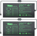 iPower 2-Pack Seedling Heat Mat for Plants with Dual Digital Temperature Controller, MET Certified Heating Pad, 10" x 20.75", Black by GreenHaven Gardens
