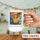 Personalized Coffee Mug, Custom Photo Caricature Gift, Funny Customized Coffee Gift for Men & Women, Custom Mugs with Pictures, Yellow 15oz Customized Ceramic Tea Cup by TinyTreasures Baby Boutique