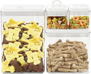 Felli Flip Tite Storage Container with Lid 4" RECTANGULAR Air Tight Ring Flip Top, Stackable Acrylic Canister for Kitchen Counter Pantry, Cereal Granola Pasta Spice, Gift Set for Women (4pk, Variety) by TinyTreasures Baby Boutique
