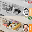 BAMEOS 4" High Drawer Dividers Bamboo Separators Organization Expandable Organizers for Kitchen Bedroom Bathroom Dresser Office 4-pack by CozyNest Decor