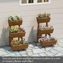 3-Tiers Wooden Raised Garden Bed,Wood Planter Box for Vegetable,Flower Rack,Flower Pot Stands,Indoor Outdoor Gardening Planting Beds (Brown, Small) by GreenHaven Gardens