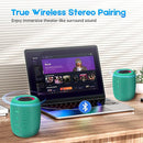 Portable Bluetooth Speaker, BT5.3 Wireless Speaker 20W Bass Diaphragms with Multi LED Light Dynamic Modes, IPX6 Waterproof 16H Playtime supports FM Mode, TF, USB for Home, Cycling, Outdoor, Beach by TinyTreasures Baby Boutique