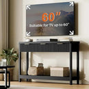 Lulive 51" Fluted Console Table for Entryway, Entryway Table with 3 Wooden Drawers, Farmhouse Behind Sofa Table for Living Room, Hallway, Couch, Foyer by CozyNest Decor