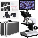[Darkfield Blood Model] Lab Darkfield & Brightfield Vabiooth Trinocular Compound Microscope 40X-2500X Magnification with 7" Monitor 5MP E-Eyepiece, Adjustable Mechanical Stage, LED Illumination by TinyTreasures Baby Boutique