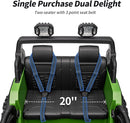 2 Seater Ride on Toy Car for Kids, 24V 4WD Ride-on Truck Kids Electric Car with Remote Control, 4x200W Motors - Army Green by TinyTreasures Baby Boutique