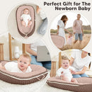Baby Lounger - Infant Lounger Pillow for Newborn 0-24 Months, Soft, Breathable & Portable Baby Lounger Pillow for Boys & Girls, Cozy Baby Floor Seat for Home & Travel (Sand) by TinyTreasures Baby Boutique