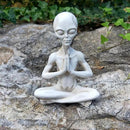 Wise Ailen Statue, Resin Medition Zen Yoga Alien Figure, Thinking Alien Sculpture for Home Indoor Outdoor Patio Lawn Yard Decor, 6.3" H by GreenHaven Gardens