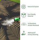 GENIMO Outdoor Rug 8' x 10' Waterproof for Patios Clearance, Reversible Outdoor Plastic Straw Camping Rug Carpet, Large Area Rugs Mats for RV, Camper, Deck, Balcony, Porch, Beach, Picnic, Black&Brown by CozyNest Decor