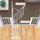 Cumbor 36" Extra Tall Baby Gate for Dogs and Kids with Wide 2-Way Door, 29.7"- 46" Width, and Auto Close Personal Safety for Babies and Pets, Fits Doorways, Stairs, and Entryways, White by TinyTreasures Baby Boutique
