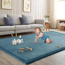 Baby Play Mat for Floor Tummy Time Mat Nursery Rug Muscle Mat Area Rug Playroom Rug Tatami Mat 6'7"x5'11" Memory Foam 1.3" Thick Crawling Mat For Babies,Toddlers, Infants, Kids,Floor Mat(Green) by CozyNest Decor