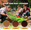 Cortens Steel Garden Metal Landscape Edging 40 inch with Top Bending Protection Pre-Rusted Cortens Steel Garden Edging 8 Inch Depth 90 Degree Bend 6 Pack for Lawn Yard (8 inch-90 Degree Bend, Rusted) by GreenHaven Gardens