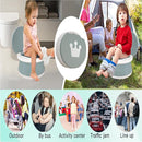 Travel Potty for Toddler, Portable and Foldable Toilet, Apply to Seat Emergency Toilet for Car, Camping, Outdoor, Indoor (grey, small) by TinyTreasures Baby Boutique