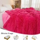 XeGe Luxury Faux Fur Throw, Hot Pink Soft 50x60 Fluffy Blanket, Shaggy Plush Decorative Couch Throw, Cute Furry Fuzzy Office Lap Blanket for Bed Bedroom Living Room, Hot Pink by CozyNest Decor