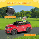 Licensed Land Rover Kids Electric Car, Ride On Toys for 4-8 Year Olds with Mp3 Player, Remote Control, Rocking, Pull Rod (Red) by TinyTreasures Baby Boutique