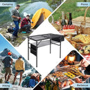 RedSwing Portable Grill Table with Sink for Outside, Aluminum Frame Folding Grill Stand Table for Outdoor Camping Picnic BBQ, Lightweight Adjustable Height, 36 x 20 x 31 Inches, Black by GreenHaven Gardens