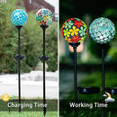 VCUTEKA Solar Garden Lights, Mosaic Solar Light Outdoor Waterproof LED Pathway Stake Light for Landscape Patio Yard Deck Walkway Decoration, 2 Pack by GreenHaven Gardens