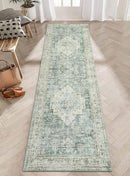 LIVEBOX Washable 2.5x8 Runner Rugs for Entryway Bathroom, Boho Kitchen Floor Mats Long Rug Runners for Hallways Non Slip, Farmhouse Low-Pile Carpet Runners for Laundry Room, Sage Green by TinyTreasures Baby Boutique