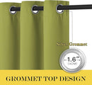 NICETOWN Fresh Green Blackout Curtains for Living Room, Window Treatment Thermal Insulated Room Darkening Grommet Drapes Sound Dampening for Bedroom, 2 Panels, W37 x L72 by TinyTreasures Baby Boutique