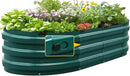 KING BIRD Raised Garden Bed Kit 2025 Upgraded 10-Minute Assembly Galvanized Planter Garden Box Outdoor for Gardening, Vegetables, Flowers, 47x24x12 in, Green by GreenHaven Gardens