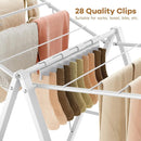 APEXCHASER Drying Rack Clothing, Clothes Drying Rack Foldable, Metal Laundry Drying Rack Collapsible for Sweater Towel Indoor Outdoor, Gullwing Clothes Rack Drying with Height Adjustable Rails, White by TinyTreasures Baby Boutique