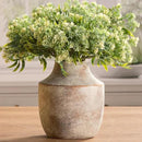 Mitt&Ditt Ceramic Flower Vase, 7.5 inch Off-White Farmhouse Rustic Vase, Handcrafted Weathered Pottery Vases, Small Flower Terracotta Vases for Home Decor, Living Room, Table, Shelf by CozyNest Decor