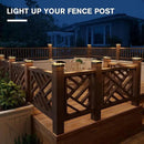 VOLISUN Solar Post Cap Light Outdoor,Solar Fence - Post Lights Waterproof for 4x4/5x5/6x6 Wooden/Vinyl,Black Deck Cap Light Solar Powered with Warm White for Garden/Patio/Porch 6pack by CozyNest Decor